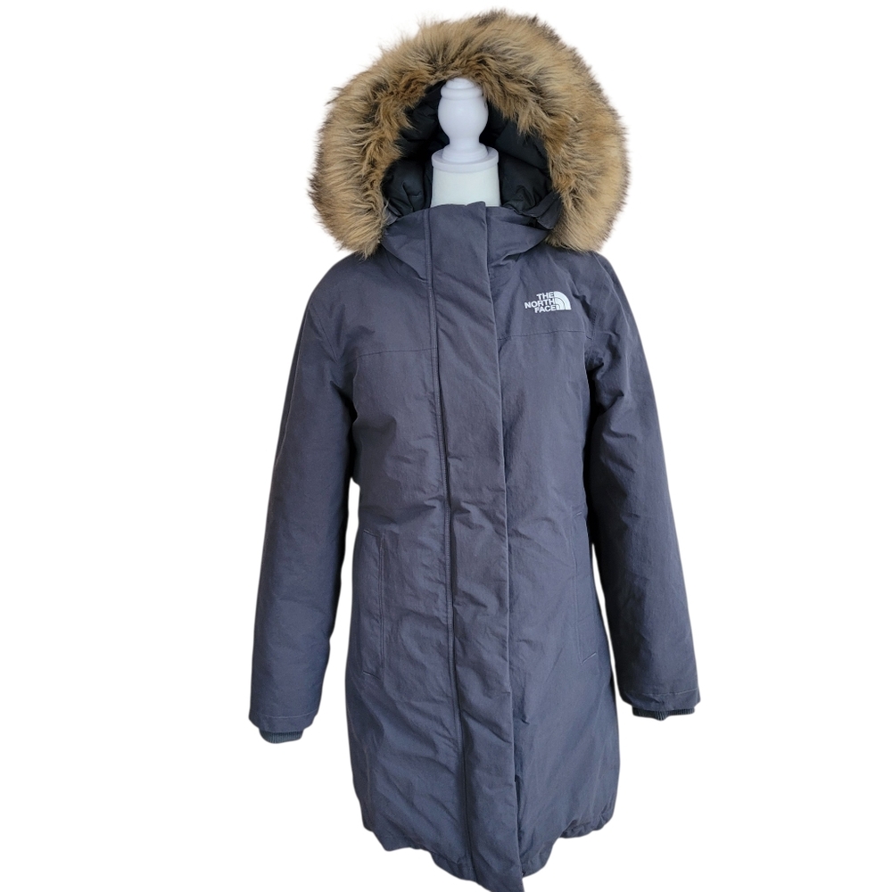Like New The North Face Women’s 550 Down Arctic Parka Waterproof Jacket Gray S - Picture 5 of 15